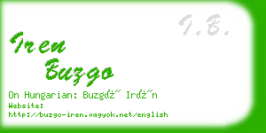 iren buzgo business card